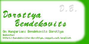 dorottya bendekovits business card